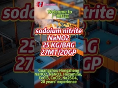 NaNO2 Sodium Nitrite 27 MT / 20 GP 25 KG/ BAG Used for Dyeing Assistant
