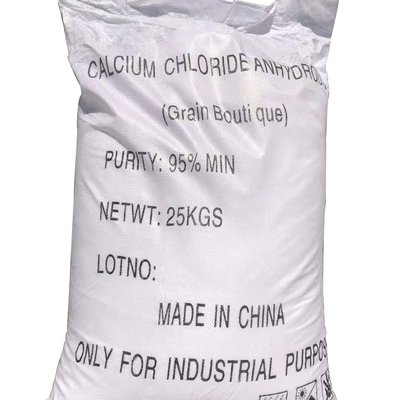 CaCL2 Calcium Chloride 95% anhydrous prills 27 MT/ 20GP 25 KG / BAG