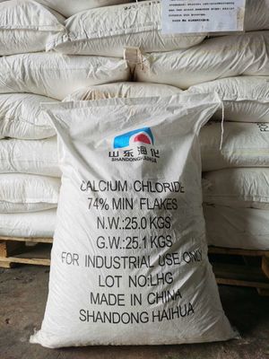 Industrial Grade White Flake Dihydrate Calcium Chloride 10035-04-8