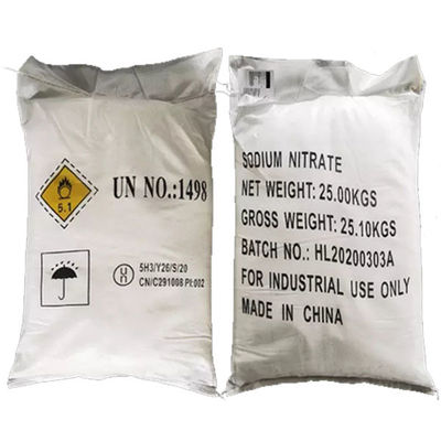 Crystal NaNO3 Sodium Nitrate For Glass Making 25KG / Bag 7631-99-4