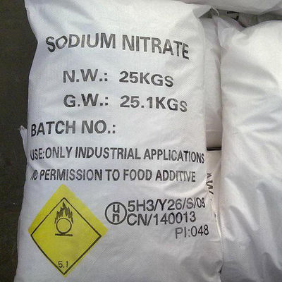Inorganic Compound Sodium Nitrate 99% Crystal Powder NaNO3 OHSAS18001