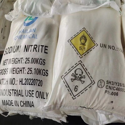 NaNO2 Sodium Nitrite 25 KG / BAG Used as a Mordant for Fabric Dyeing